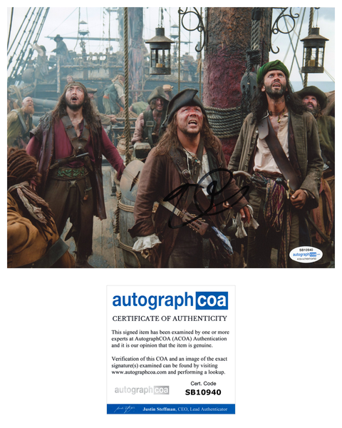 Stephen Graham Pirates of the Caribbean Signed Autograph 8x10 Photo ACOA