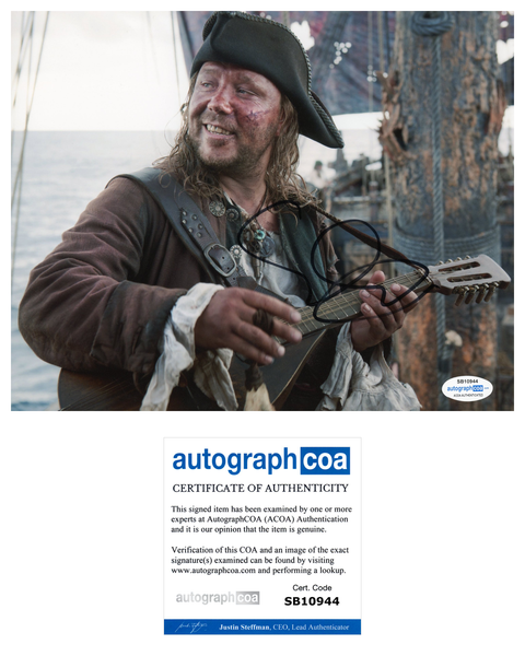 Stephen Graham Pirates of the Caribbean Signed Autograph 8x10 Photo ACOA