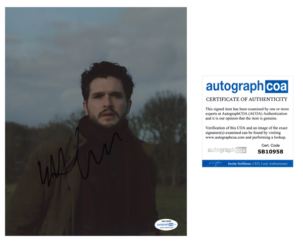 Kit Harington Eternals Black Knight Signed Autograph 8x10 Photo ACOA