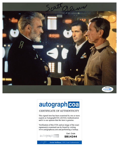 Scott Glenn Hunt for Red October Signed Autograph 8x10 Photo ACOA