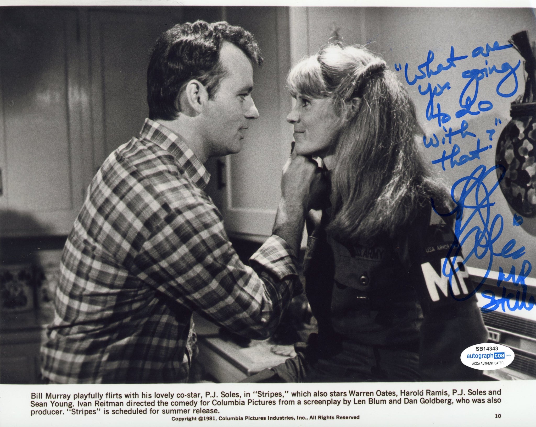 P.J. PJ Soles Stripes Signed Autograph 8x10 Photo ACOA