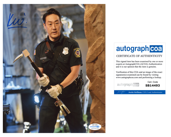 Kenneth Choi 9-1-1 Chimney Signed Autograph 8x10 Photo ACOA