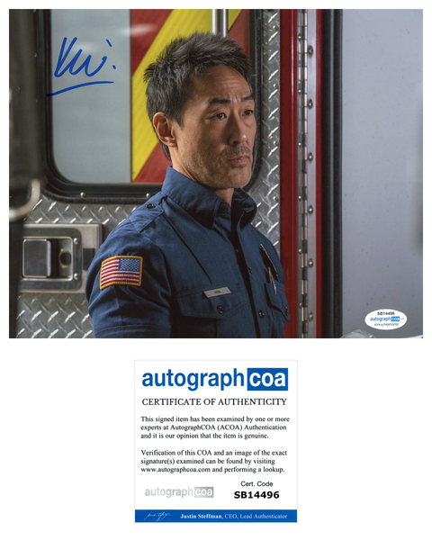 Kenneth Choi 9-1-1 Chimney Signed Autograph 8x10 Photo ACOA