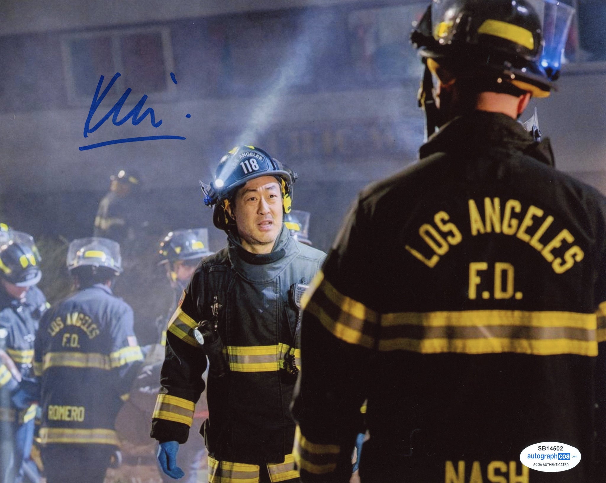 Kenneth Choi 9-1-1 Chimney Signed Autograph 8x10 Photo ACOA