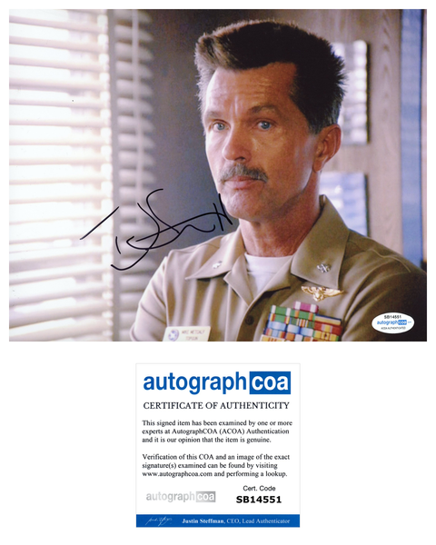 Tom Skerritt Top Gun Signed Autograph 8x10 Photo ACOA