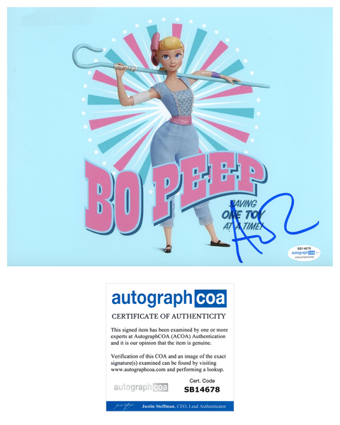 Annie Potts Toy Story Signed Autograph 8x10 Photo ACOA