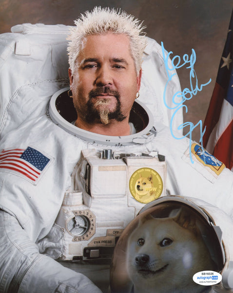 Chef Guy Fieri Signed Autograph 8x10 Photo ACOA