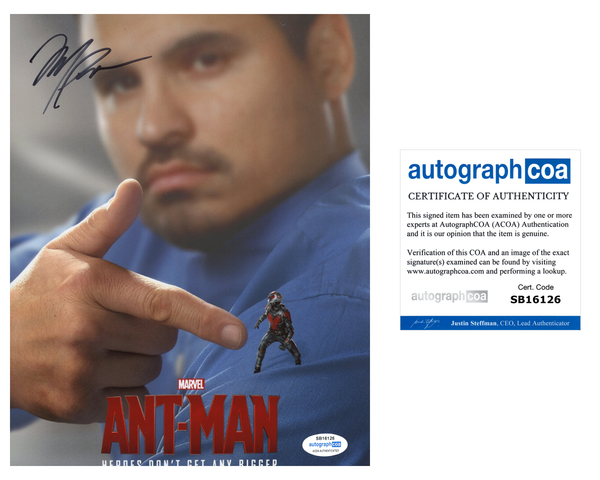 Michael Pena Ant-Man Signed Autograph 8x10 Photo ACOA