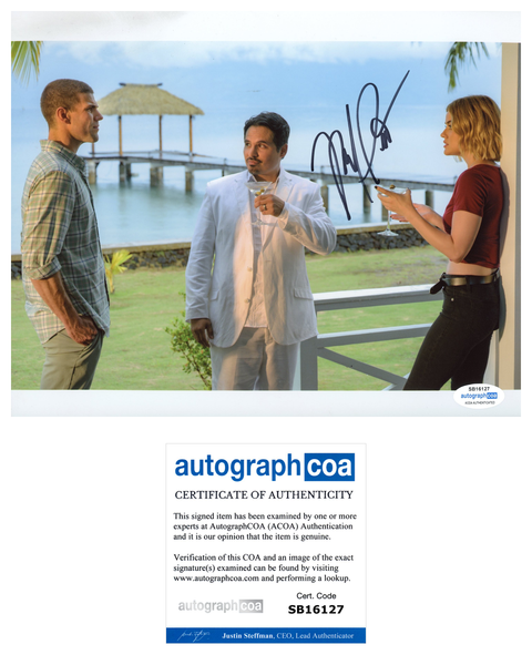 Michael Pena Narcos Signed Autograph 8x10 Photo ACOA
