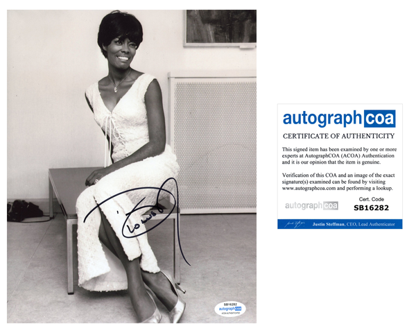 Dionne Warwick Singer Signed Autograph 8x10 Photo ACOA