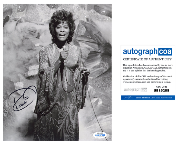 Dionne Warwick Singer Signed Autograph 8x10 Photo ACOA