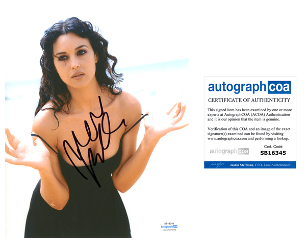 Monica Bellucci Sexy Signed Autograph 8x10 Photo ACOA