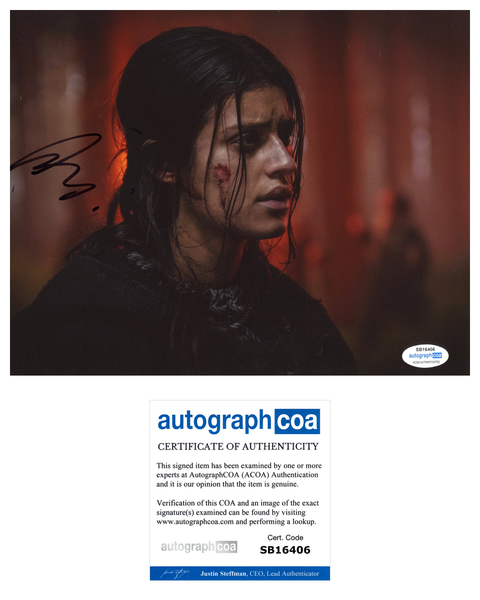Anya Chalotra The Witcher Signed Autograph 8x10 Photo ACOA