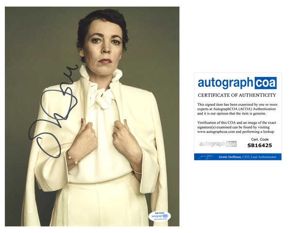 Olivia Colman The Crown Signed Autograph 8x10 Photo ACOA