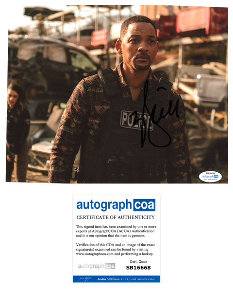 Will Smith Bad Boys Signed Autograph 8x10 Photo ACOA