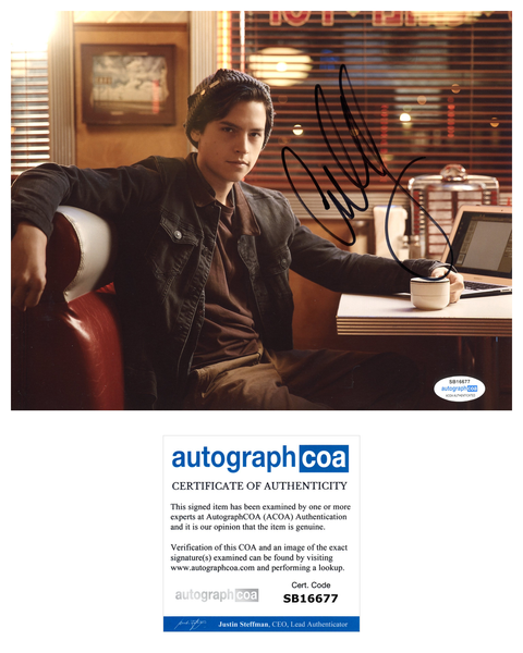 Cole Sprouse Riverdale Signed Autograph 8x10 Photo ACOA