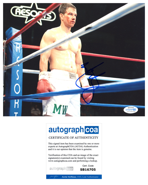 Mark Wahlberg Fighter Signed Autograph 8x10 Photo ACOA