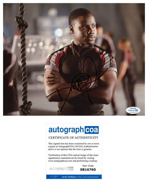 Dayo Okeniyi Hunger Games Signed Autograph 8x10 Photo ACOA