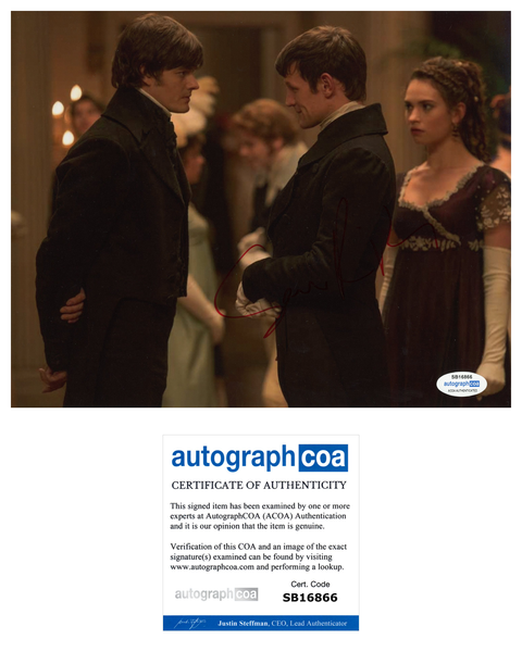 Sam Riley Pride Prejudice Zombies Signed Autograph 8x10 Photo ACOA