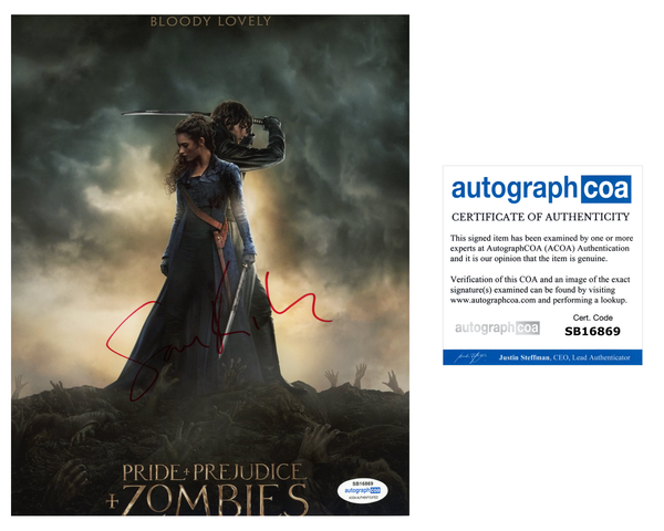 Sam Riley Pride Prejudice Zombies Signed Autograph 8x10 Photo ACOA