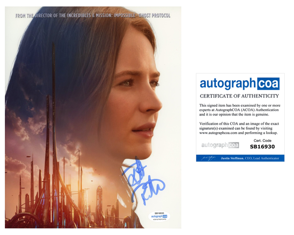 Britt Robertson Tomorrowland Signed Autograph 8x10 Photo ACOA