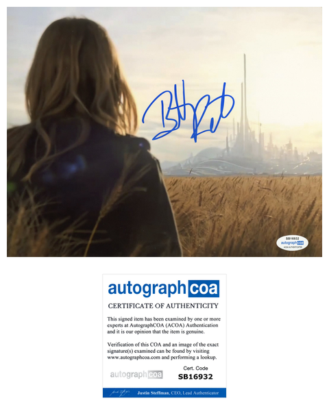 Britt Robertson Tomorrowland Signed Autograph 8x10 Photo ACOA