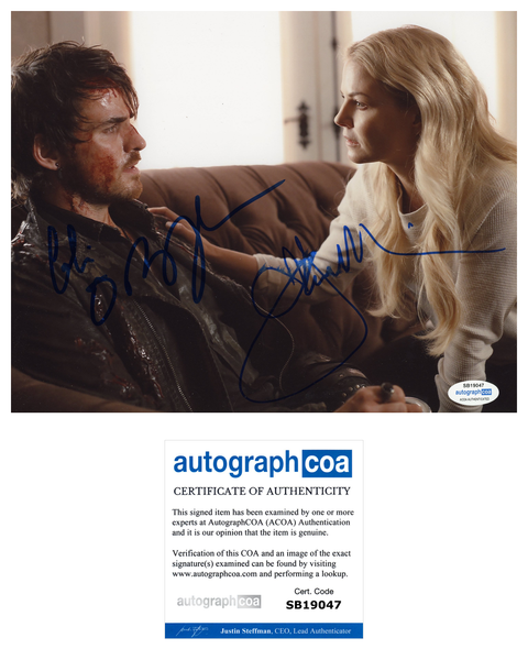 Jennifer Morrison Colin O'Donoghue Once Upon A Time Signed Autograph 8x10 Photo ACOA