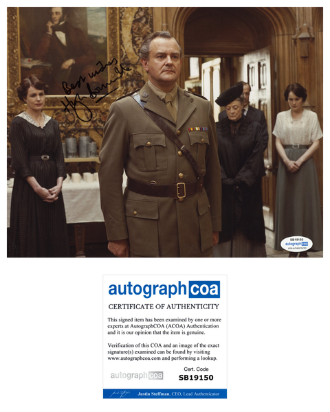 Hugh Bonneville Downton Abbey Signed Autograph 8x10 Photo ACOA