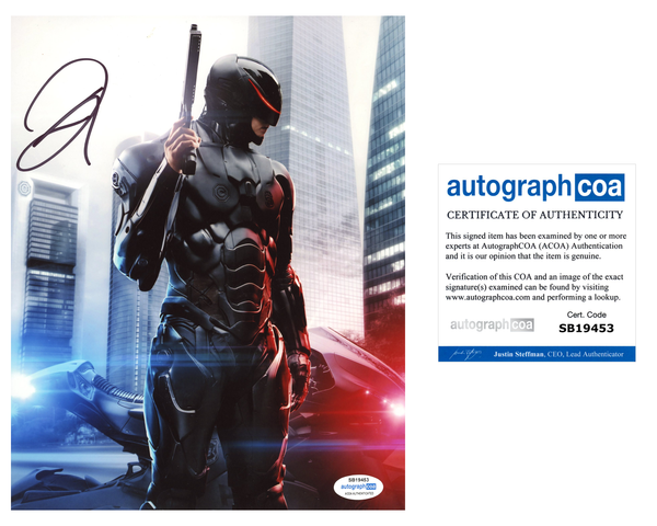 Joel Kinnaman Robocop Signed Autograph 8x10 Photo ACOA