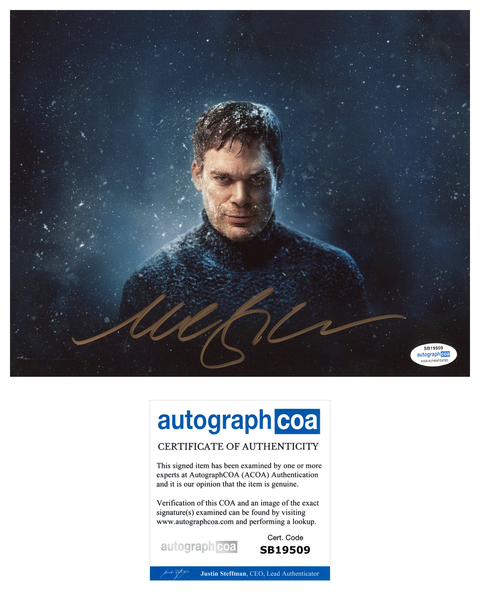 Michael C Hall Dexter Signed Autograph 8x10 Photo ACOA