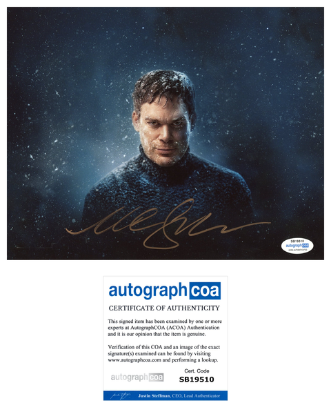 Michael C Hall Dexter Signed Autograph 8x10 Photo ACOA