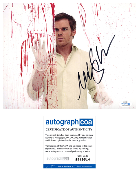 Michael C Hall Dexter Signed Autograph 8x10 Photo ACOA