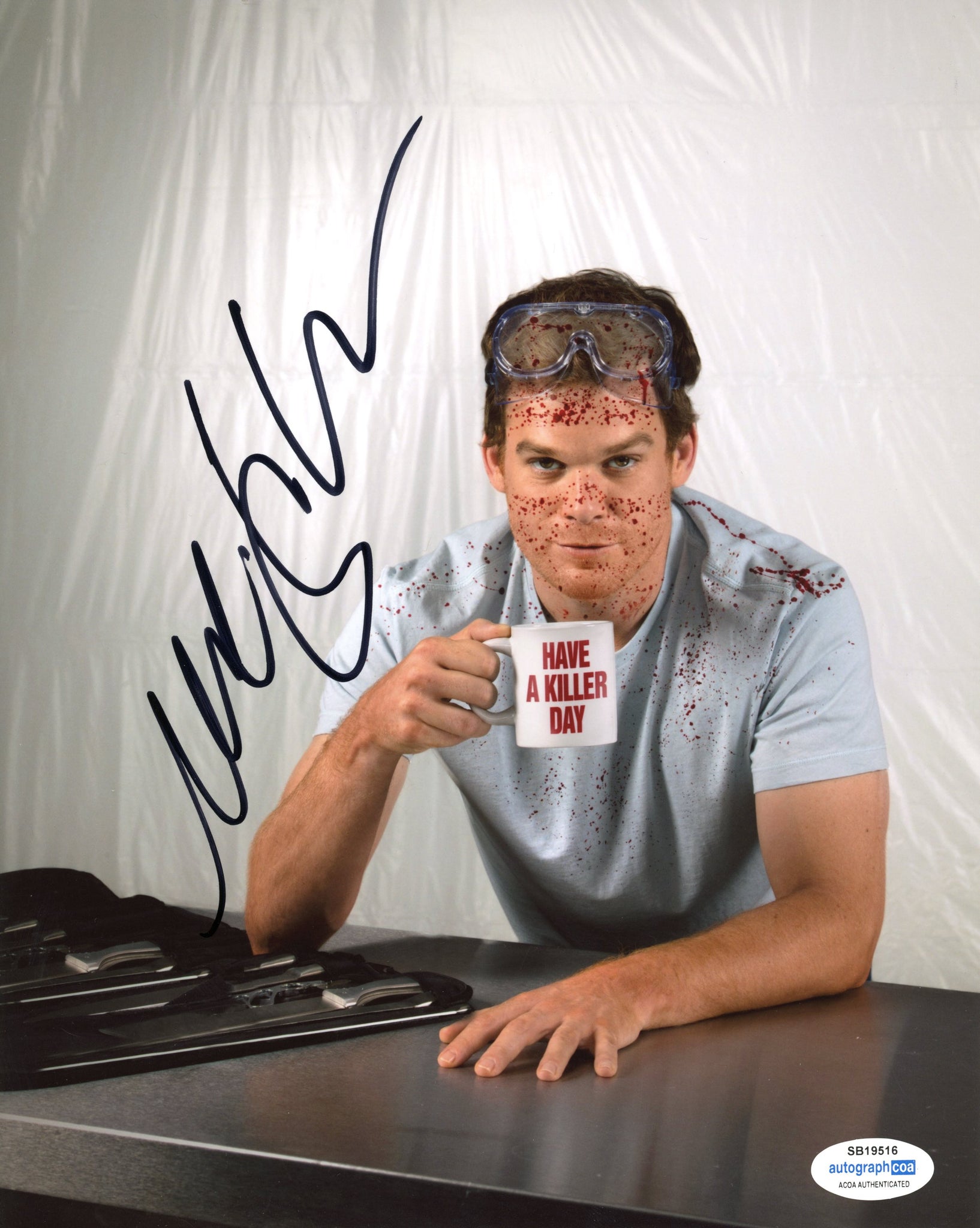 Michael C Hall Dexter Signed Autograph 8x10 Photo ACOA