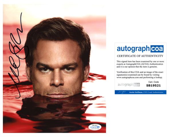 Michael C Hall Dexter Signed Autograph 8x10 Photo ACOA