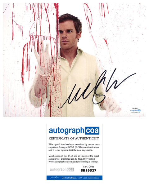 Michael C Hall Dexter Signed Autograph 8x10 Photo ACOA