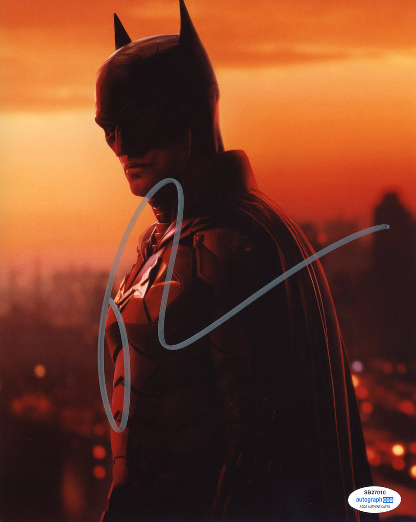 Robert Pattinson The Batman Signed Autograph 8x10 Photo ACOA | Outlaw ...