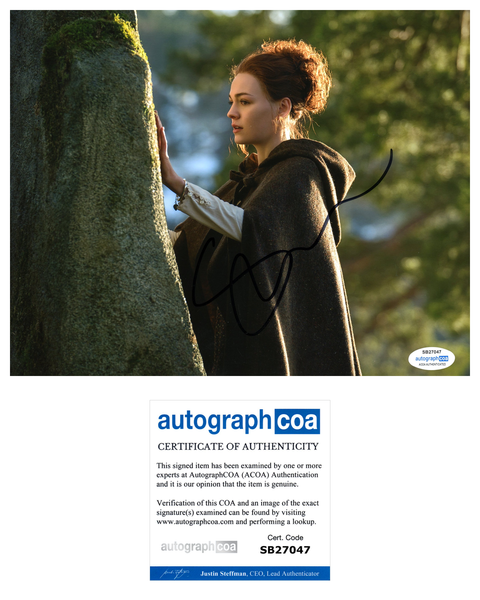 Sophie Skelton Outlander Signed Autograph 8x10 Photo ACOA