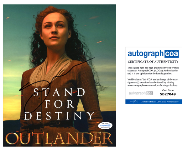Sophie Skelton Outlander Signed Autograph 8x10 Photo ACOA