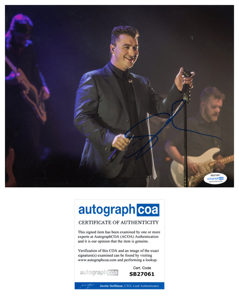 Sam Smith Singer Signed Autograph 8x10 Photo ACOA