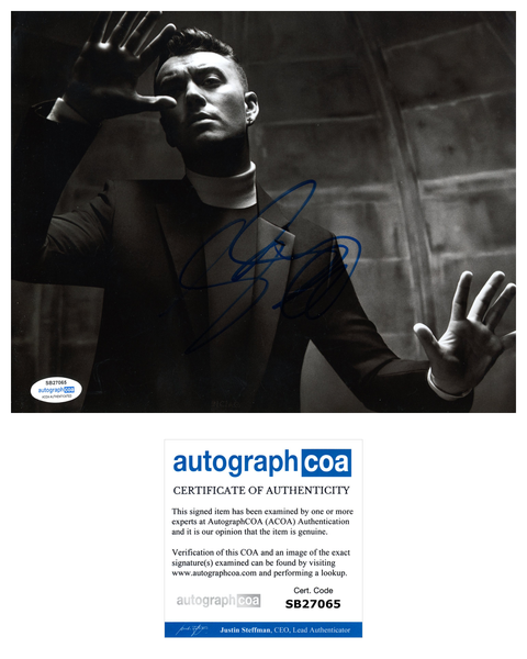 Sam Smith Singer Signed Autograph 8x10 Photo ACOA