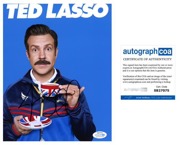 Jason Sudeikis Ted Lasso Signed Autograph 8x10 Photo ACOA