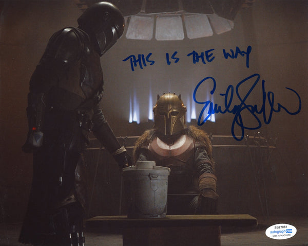 Emily Swallow The Mandalorian Armorer Signed Autograph 8x10 Photo ACOA