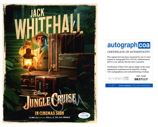 Jack Whitehall Jungle Cruise Signed Autograph 8x10 Photo ACOA