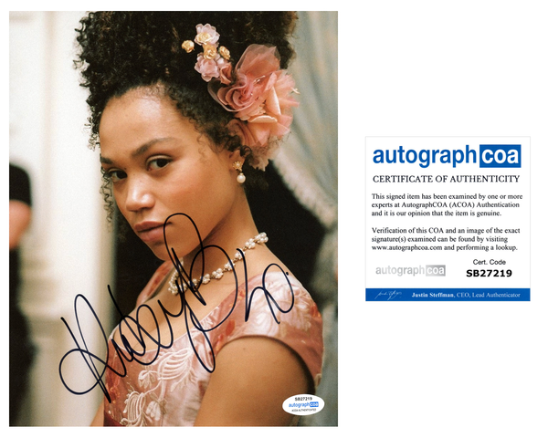 Ruby Barker Bridgerton Signed Autograph 8x10 Photo ACOA