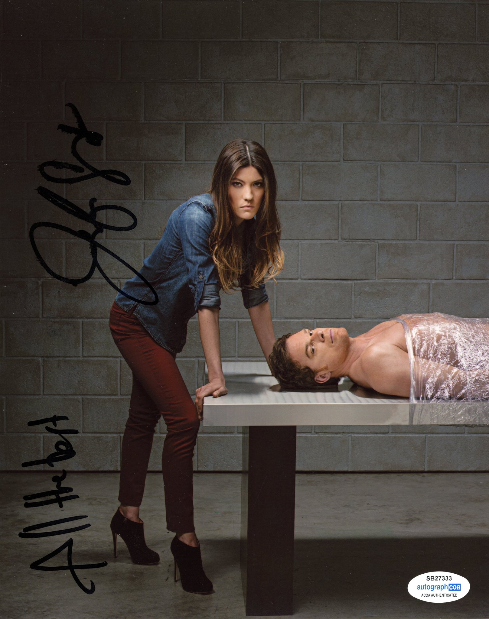 Jennifer Carpenter Dexter Signed Autograph 8x10 Photo ACOA