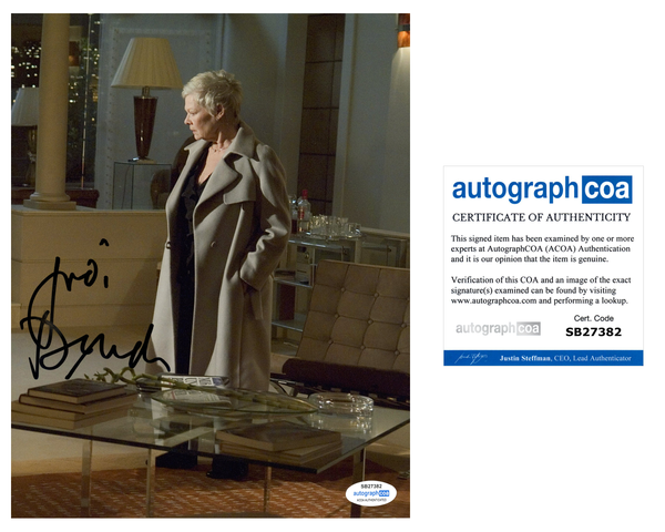 Judi Dench Bond Signed Autograph 8x10 Photo ACOA