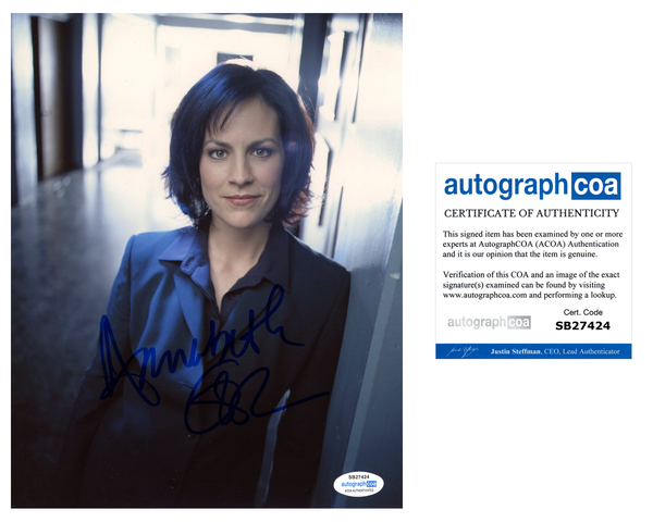 Annabeth Gish X-Files Signed Autograph 8x10 Photo ACOA