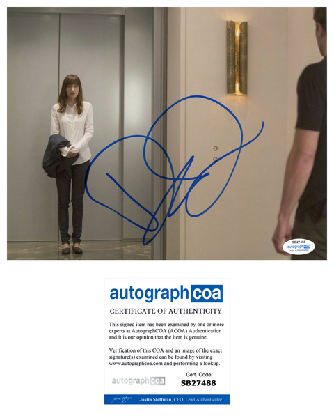 Dakota Johnson Fifty Shades Signed Autograph 8x10 Photo ACOA