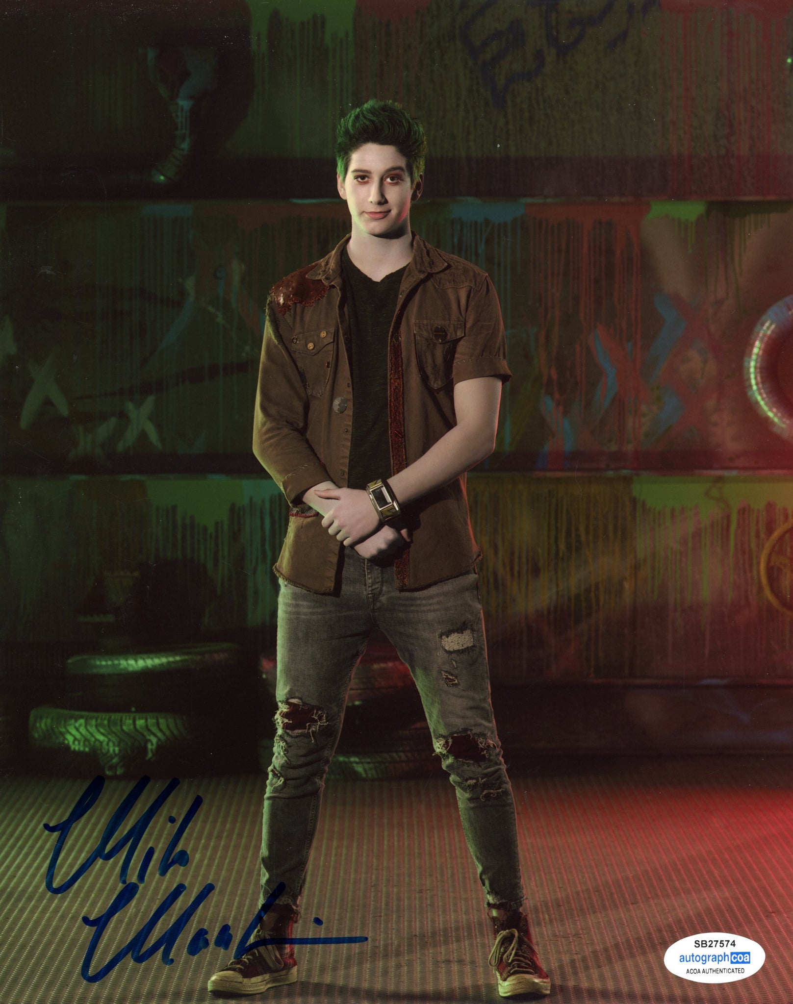 Milo Manheim Zombies Signed Autograph 8x10 Photo ACOA