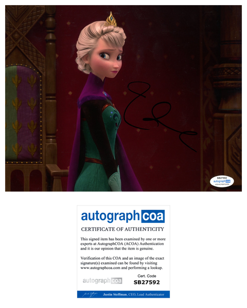 Idina Menzel Frozen Signed Autograph 8x10 Photo ACOA